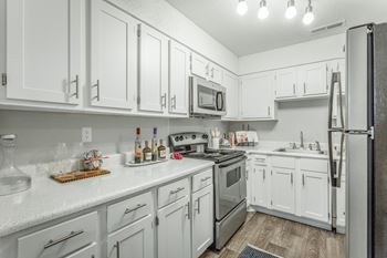 Model kitchen at hawthorne at the ridge in madison, al